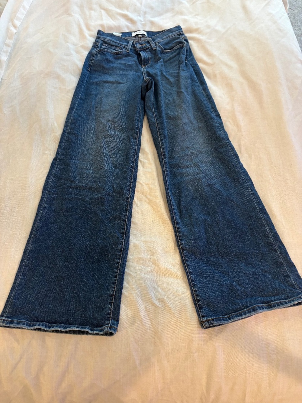 Joe’s dark wash low rise wide leg denim